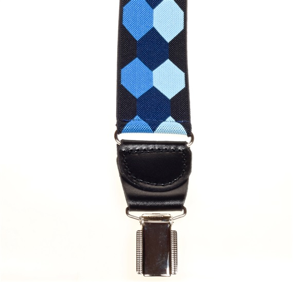 Tirante elástico hexágonos azules Pinza trasera - Pisa 108