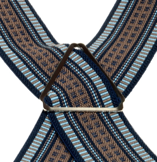 Tirante elástico jacquard marrón Cruce - Pisa 71