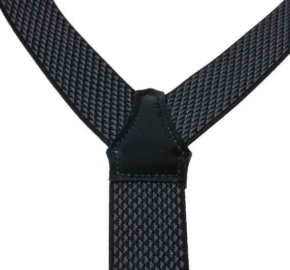 Dark Grey Pattern Elastic Braces - Pisa 63