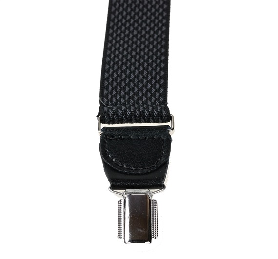 Dark Grey Pattern Elastic Braces - Pisa 63