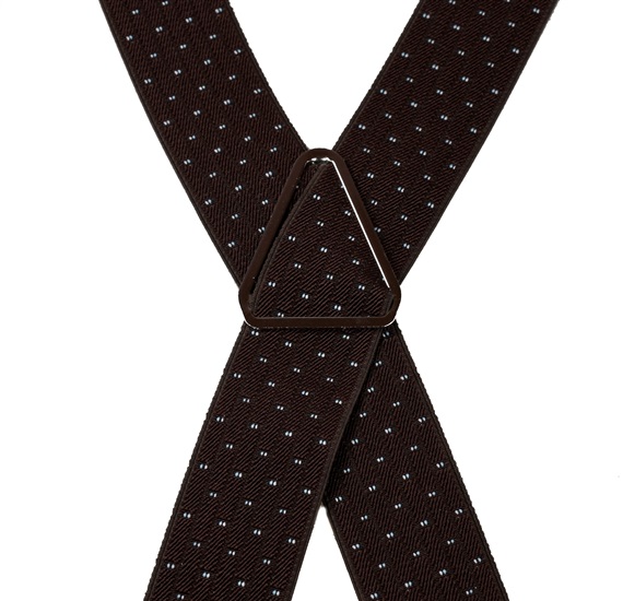 Tirante jacquard marrón Cruce