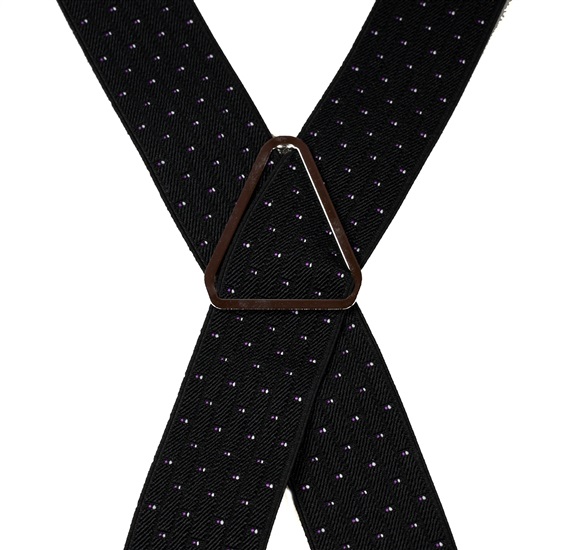 Tirante negro jacquard Cruce