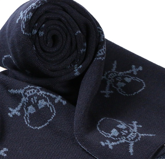 Bufanda Azul Marino Calaveras Azules