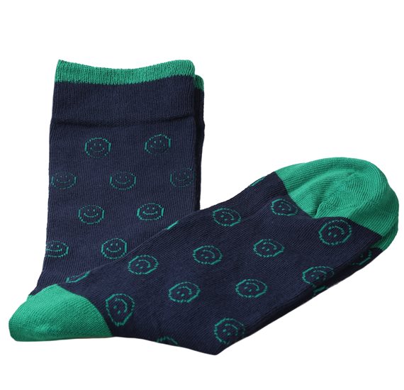 Calcetines Caballero Azul "Smile" Verde