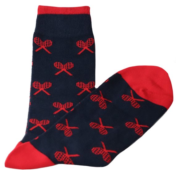 Calcetines Caballero Tenis Azul y Rojos
