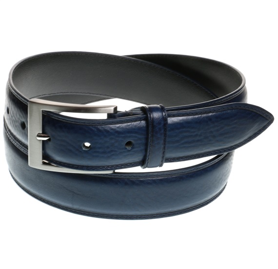 Cinturón Piel Azul Marino