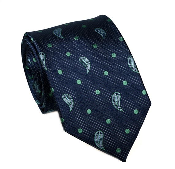 Blue Paisley Natural Silk Tie