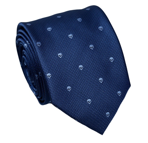 Corbata Azul con Calaveras