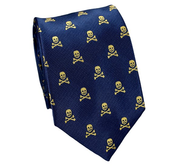 Corbata Azul Marino Calaveras