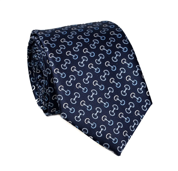 Corbata Azul Marino con Estribos
