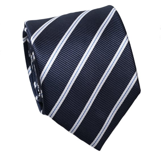 Corbata Azul Marino Rayas