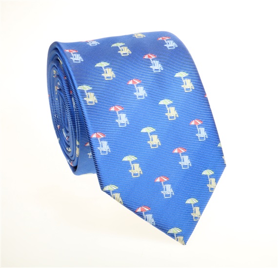 Corbata Azulón con Sombrillas