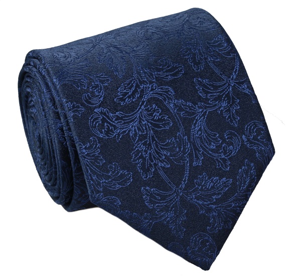 Blue Brocade Silk Tie