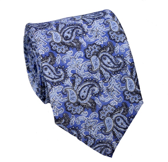 Corbata Cachemir Azul de Lino