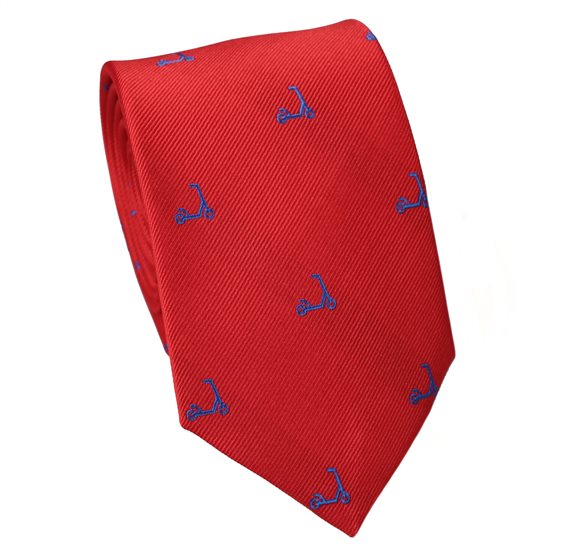 Red Teenager Tie with Scooter