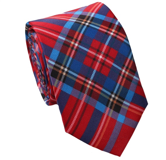 Blue and Red Tartan Tie
