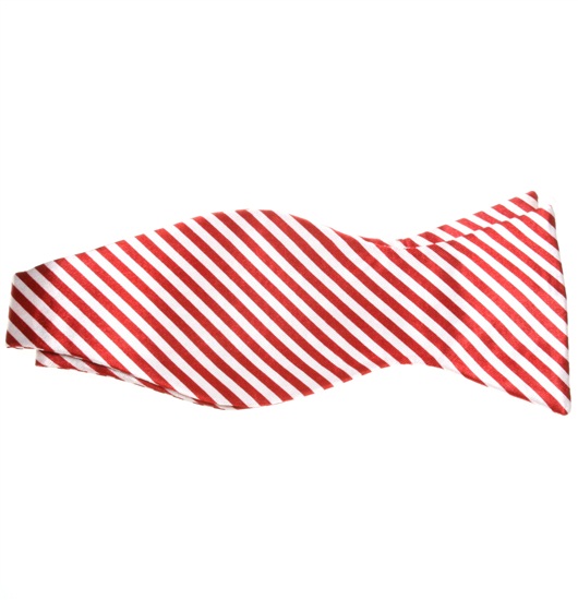 Corbata de Lazo Rayas Rojas y Blancas