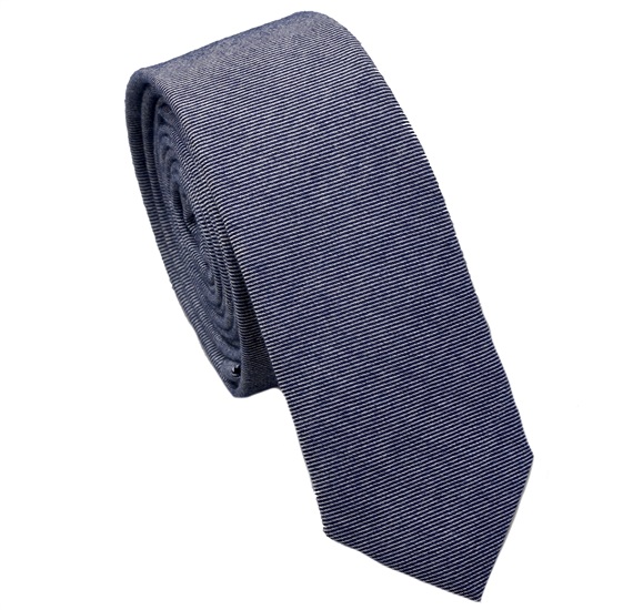 Corbata Estrecha Azul Vaquera