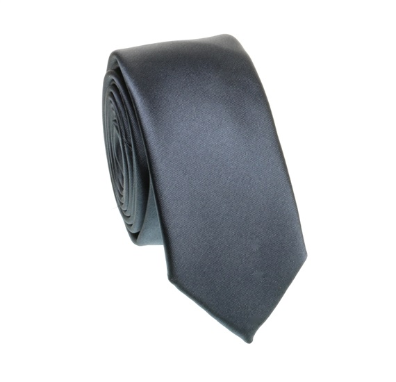Corbata Estrecha Gris Marengo