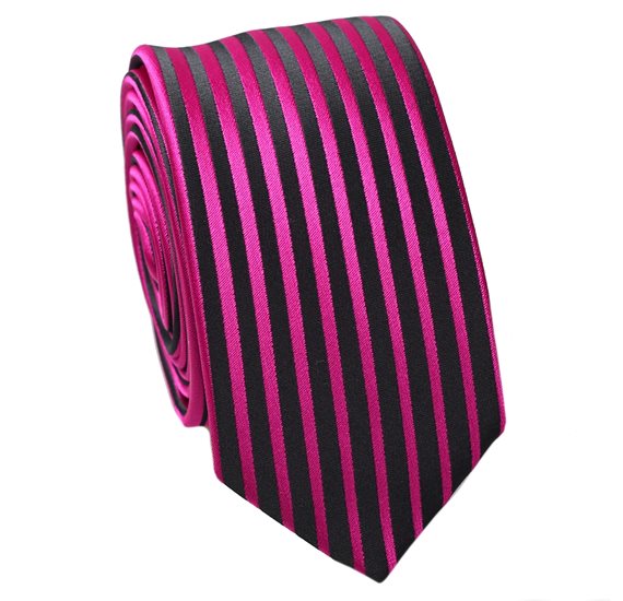 Corbata Estrecha Magenta Rayas