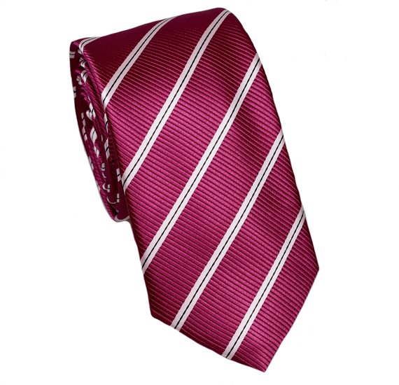 Corbata Estrecha Magenta Rayas