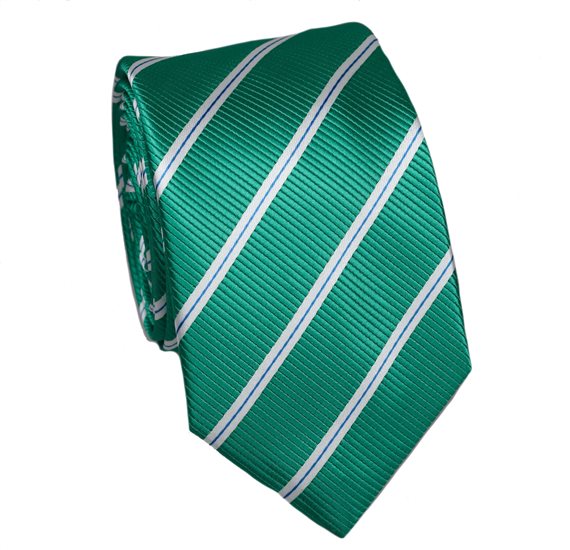 Corbata Estrecha Verde Rayas