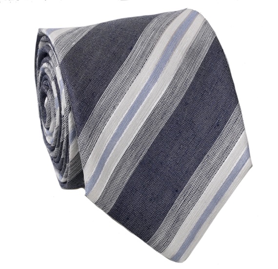 Grey Stripes Silk Tie