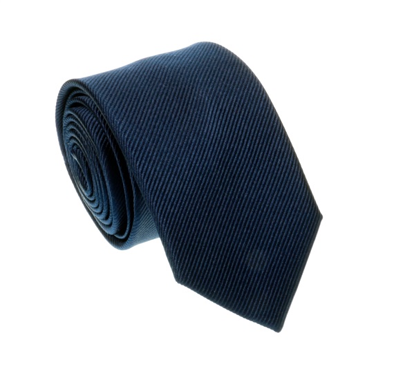 Corbata Jacquard Seda Azul Marino