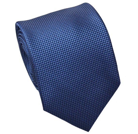 Blue and Black Jacquard Natural Silk Tie