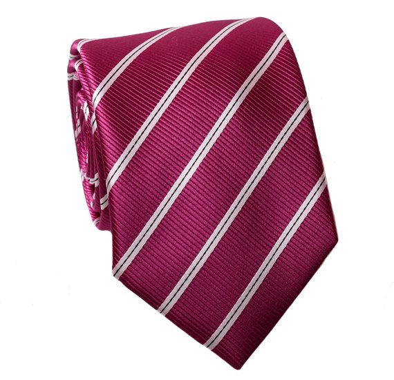 Corbata Magenta Rayas