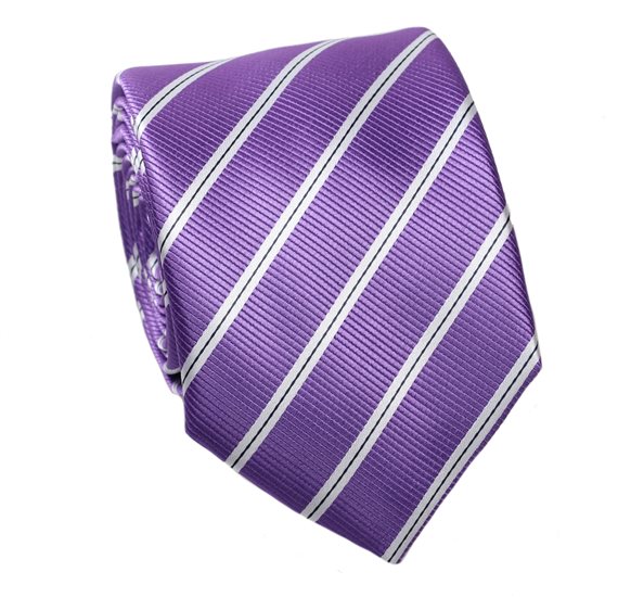 Corbata Malva Rayas