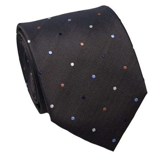 Corbata Marrón con Lunares