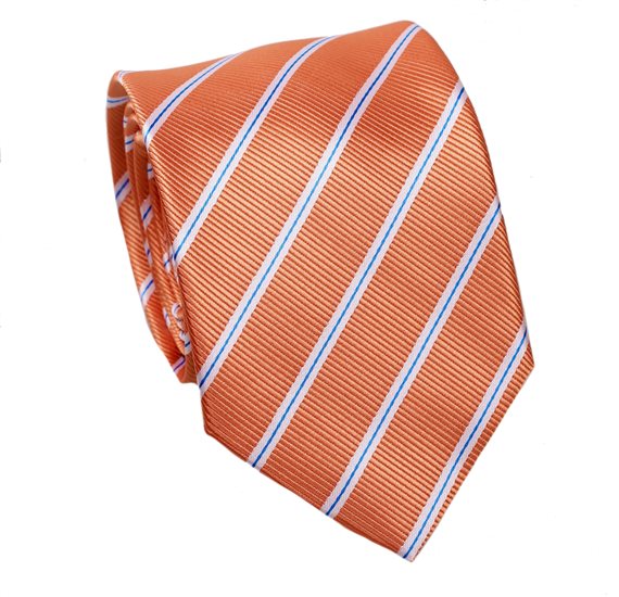 Corbata Naranja Rayas