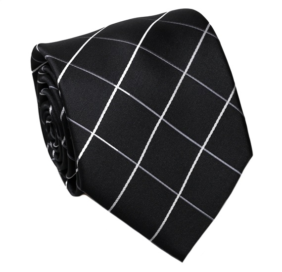 Black Checked Tie