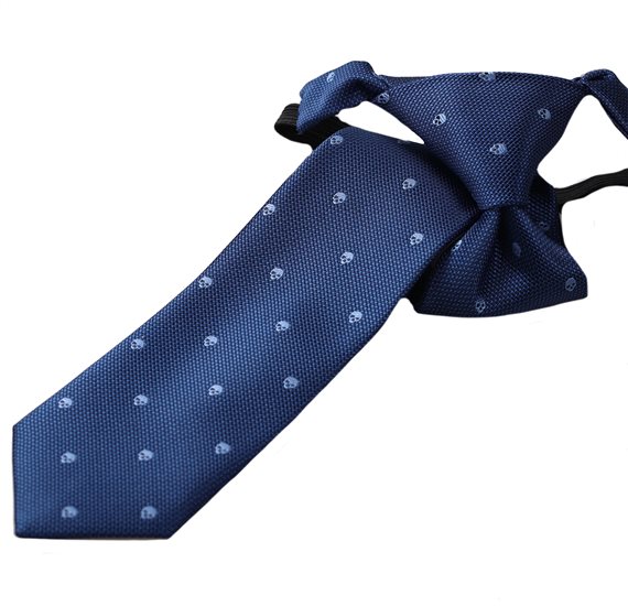 Corbata Niño Azul Calaveras