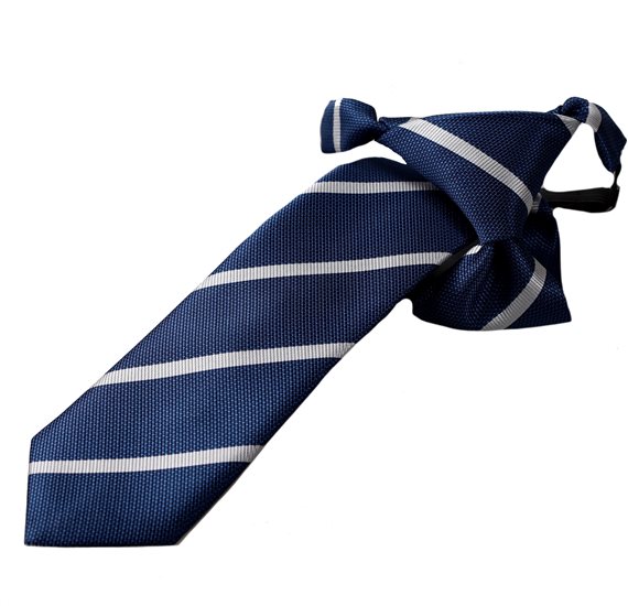 Corbata Niño Azul Rayas Gris