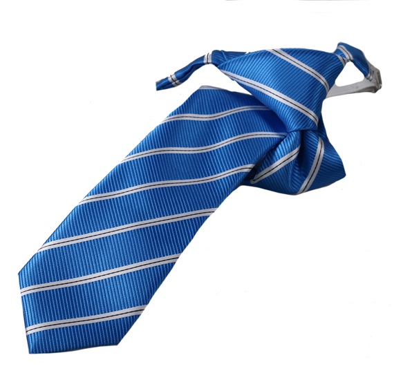 Corbata Niño Azulón Rayas Blancas