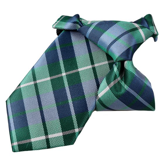 Corbata Niño Cuadro Escocés Verde