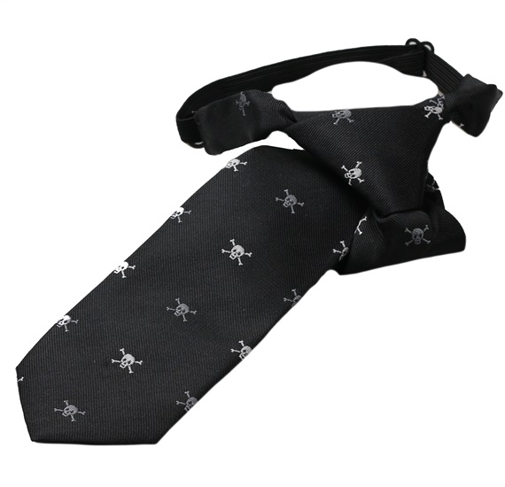 Corbata Niño Negra con Calaveras