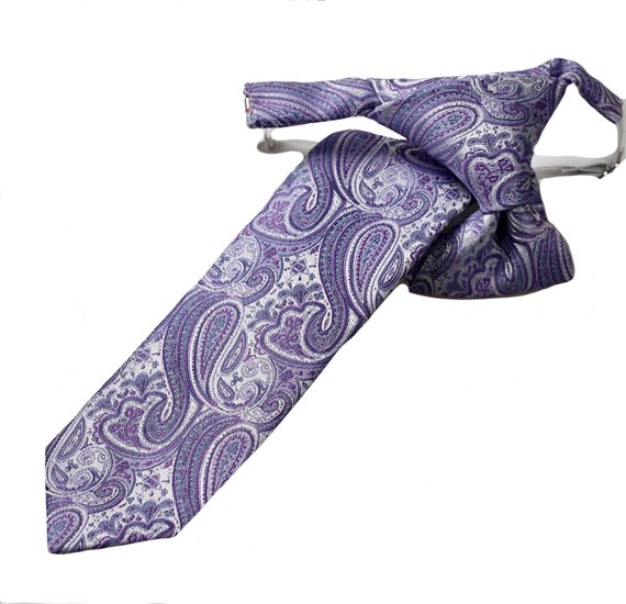 Corbata Niño Paisley Morada