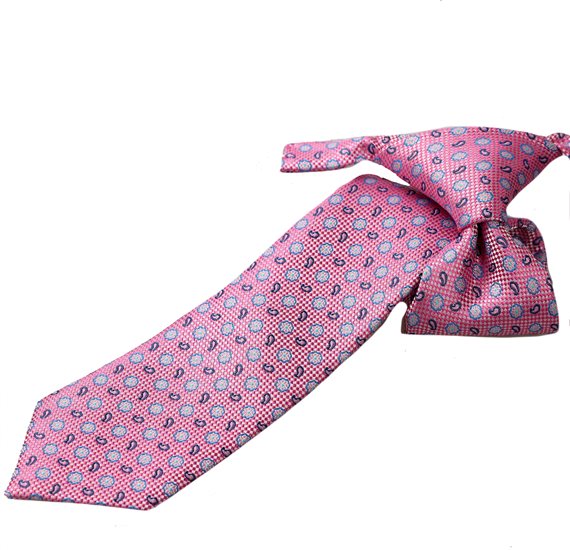 Pink Boy's Tie with Flowers