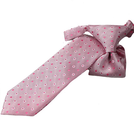 Corbata Niño Rosa Lunares
