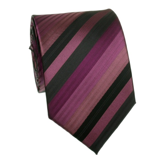 Burgundy Striped Tie