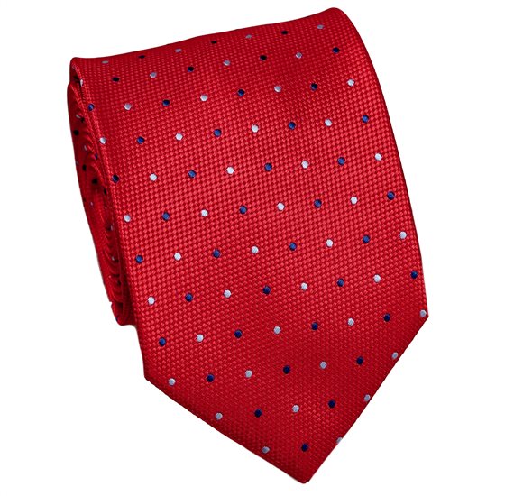 Corbata Roja Lunares