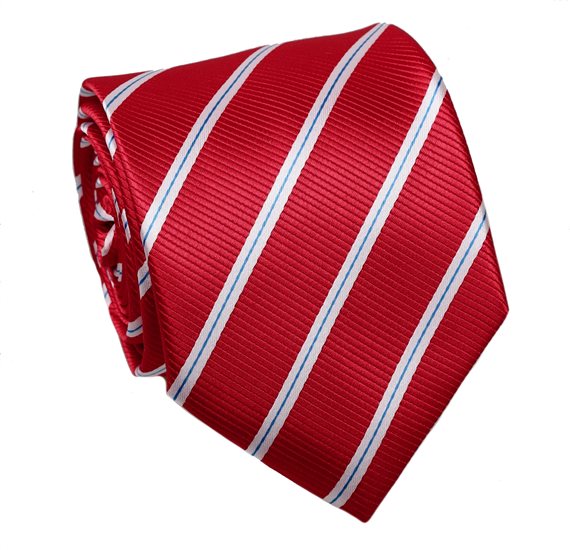 Corbata Roja Rayas