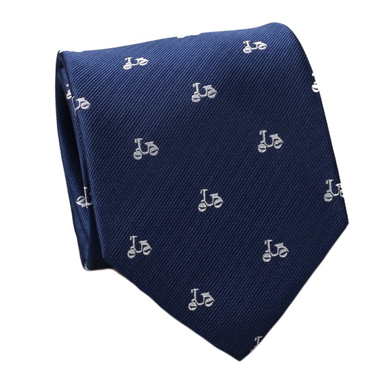 Corbata Seda Azul Vespas