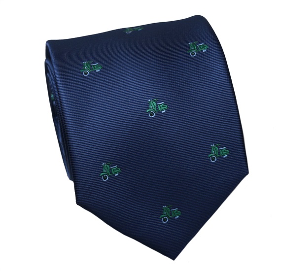 Corbata Seda Azul Vespas Verdes