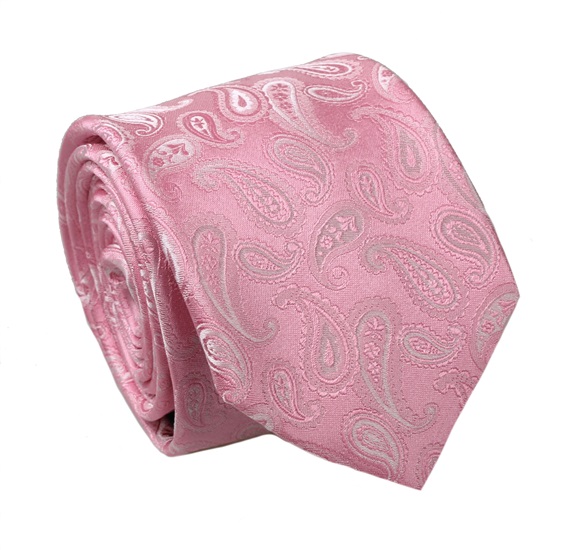 Corbata Seda Cachemir Rosa