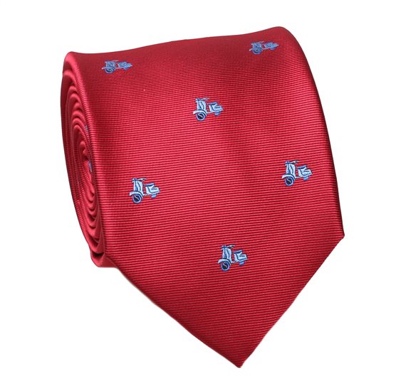 Red Silk Tie with Scooter