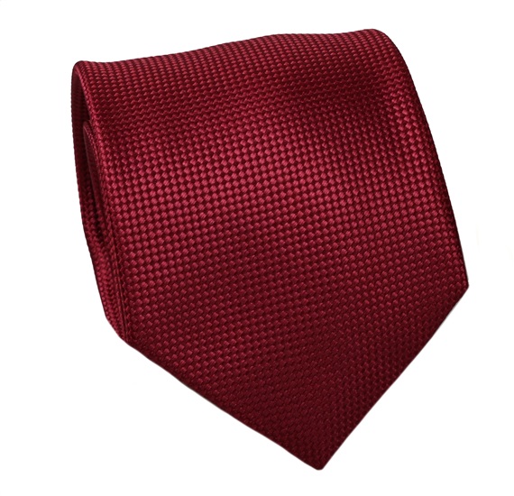 Corbata y Pañuelo Seda Granate